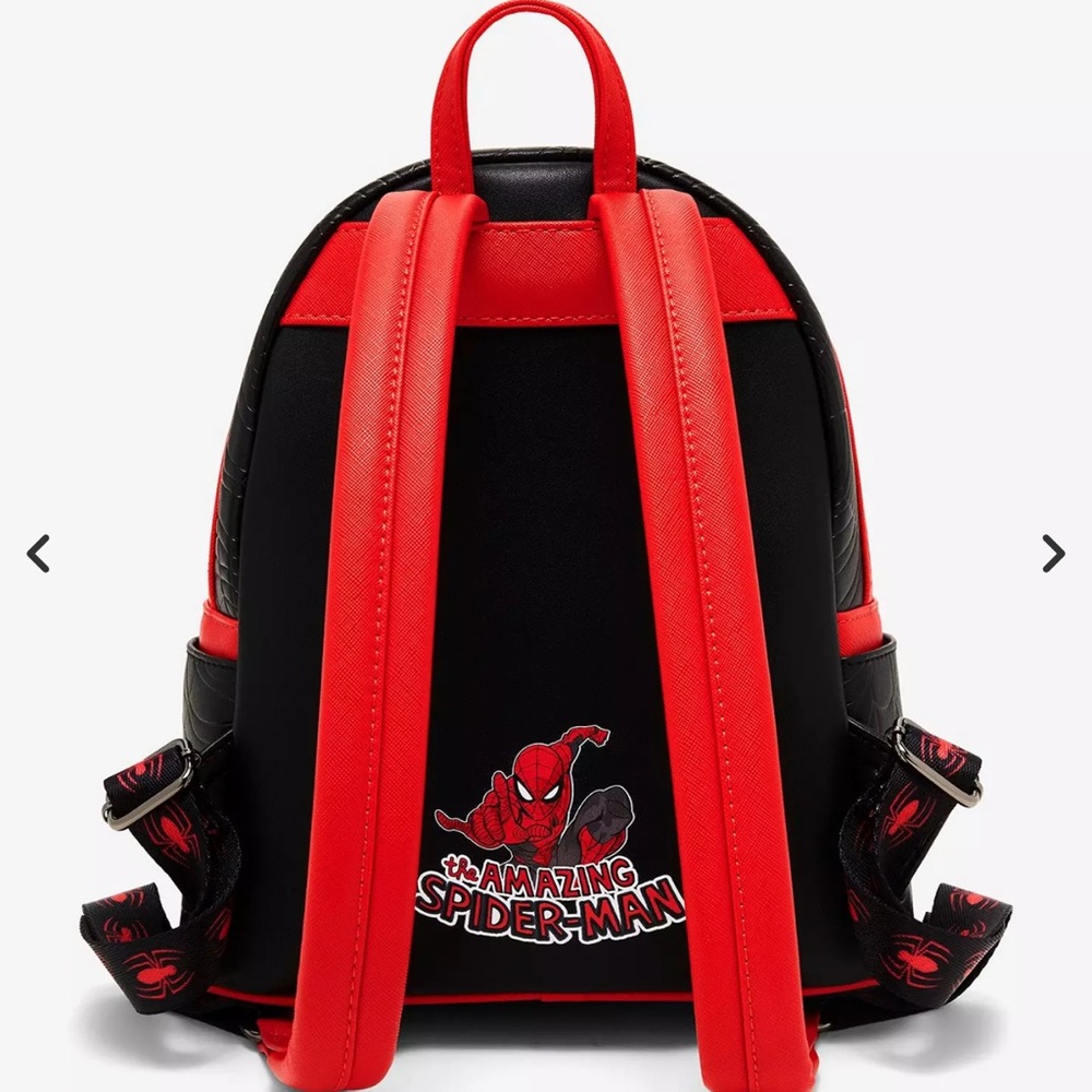 Loungefly Marvel Spider-Man Heart Pocket Mini Backpack - Picture 3 of 4